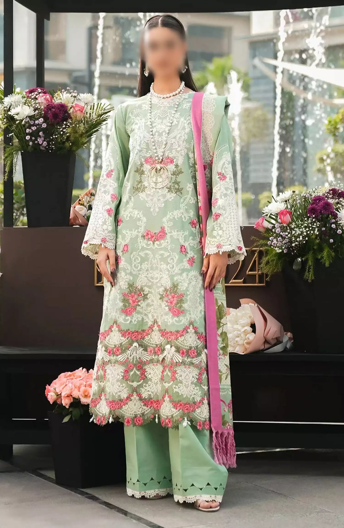 Elaf Winter Pashmina Shawl Collection 2024 - EPW-7A Passionate Dance