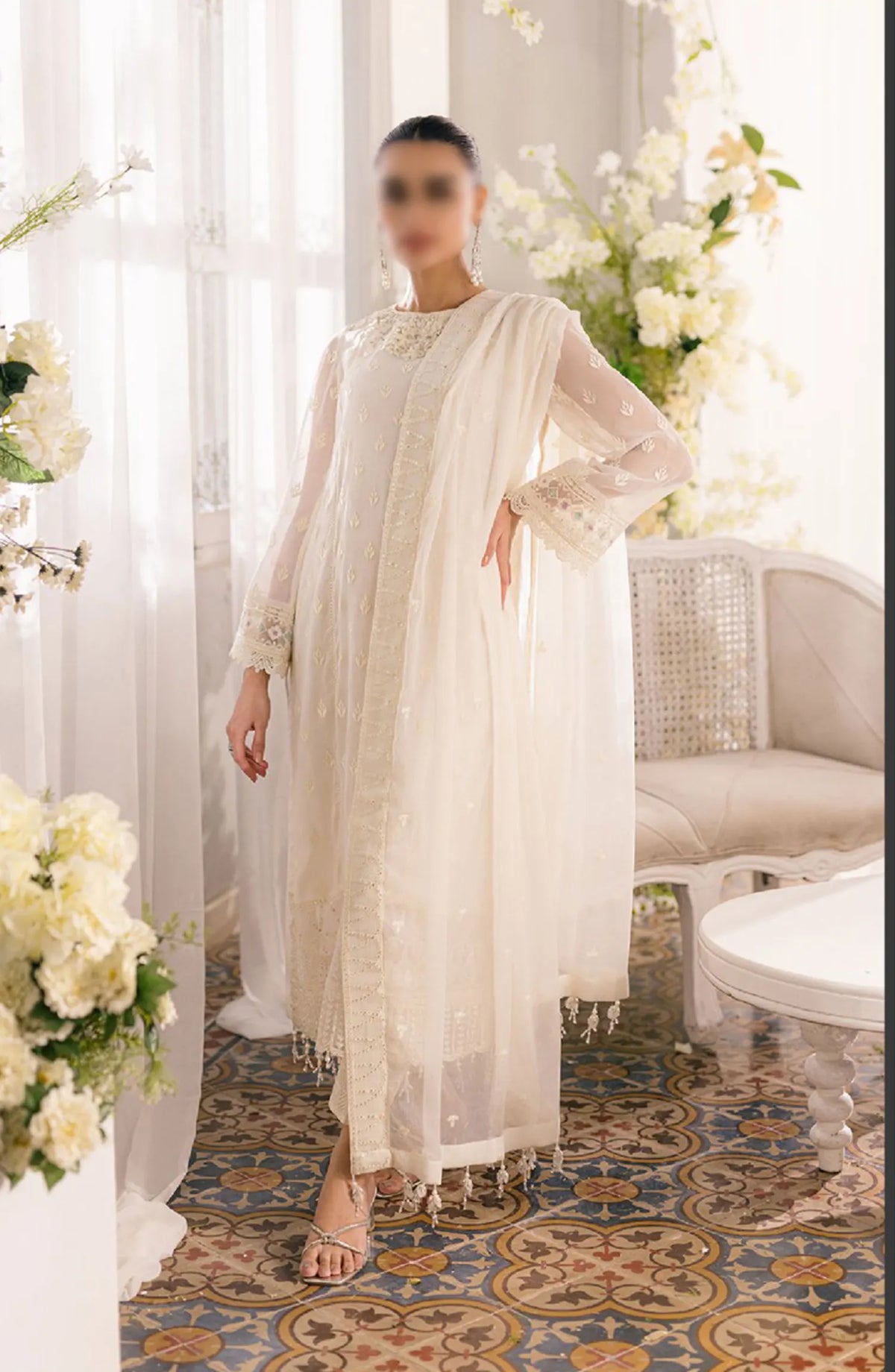 Azure Ensembles Festive 3 PCS Eid Drop 1 - ES 48 Angelic Frost