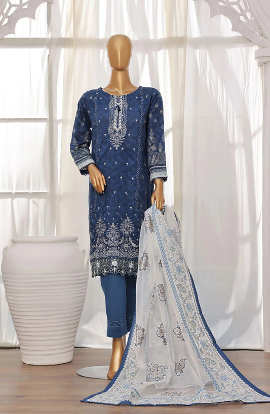 HZ RTW EID EDIT Festive Embroidered Series - FEL-406 BLUE