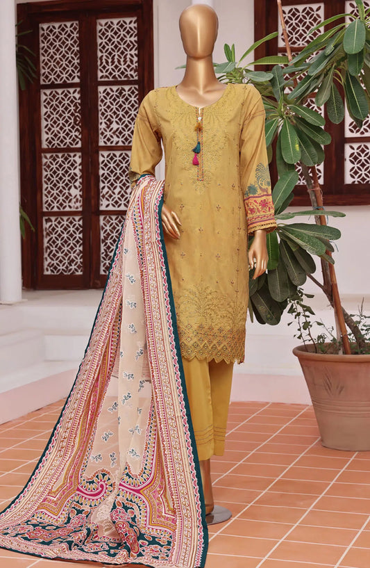 HZ RTW Aashkaar Embroidered Series 2024 - FEL-408-MUSTARD