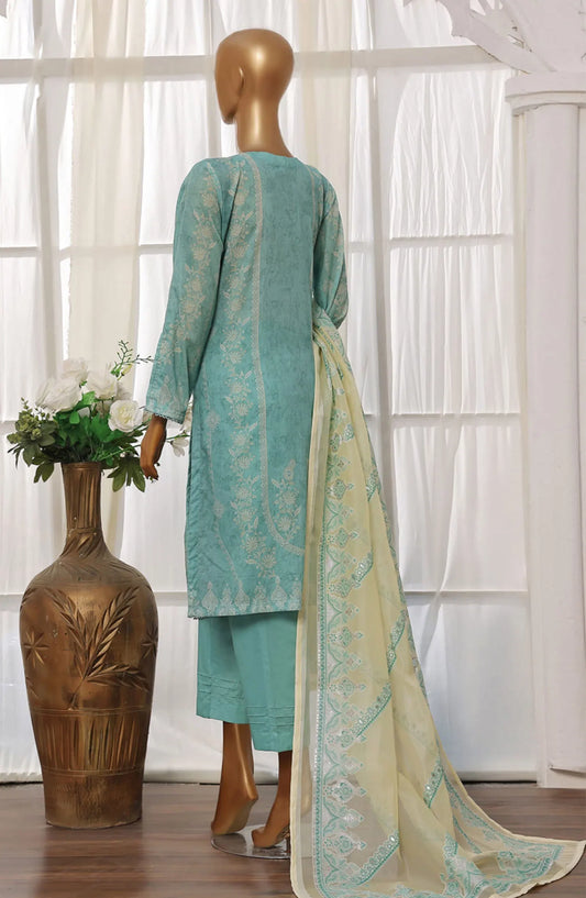 HZ RTW EID EDIT Festive Embroidered Series - FEL-409 SKY BLUE