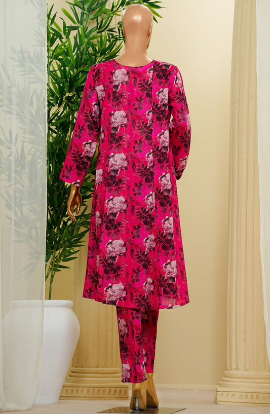 Amna Khadija Printed Lawn Stitched 2 Piece Suit - FFPC-01 - AM25FFPC - Pink - Summer Collection