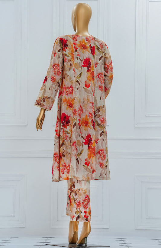 Amna Khadija Printed Lawn Stitched 2 Piece Suit - FFPC-05 - AM25FFPC - Beige - Summer Collection