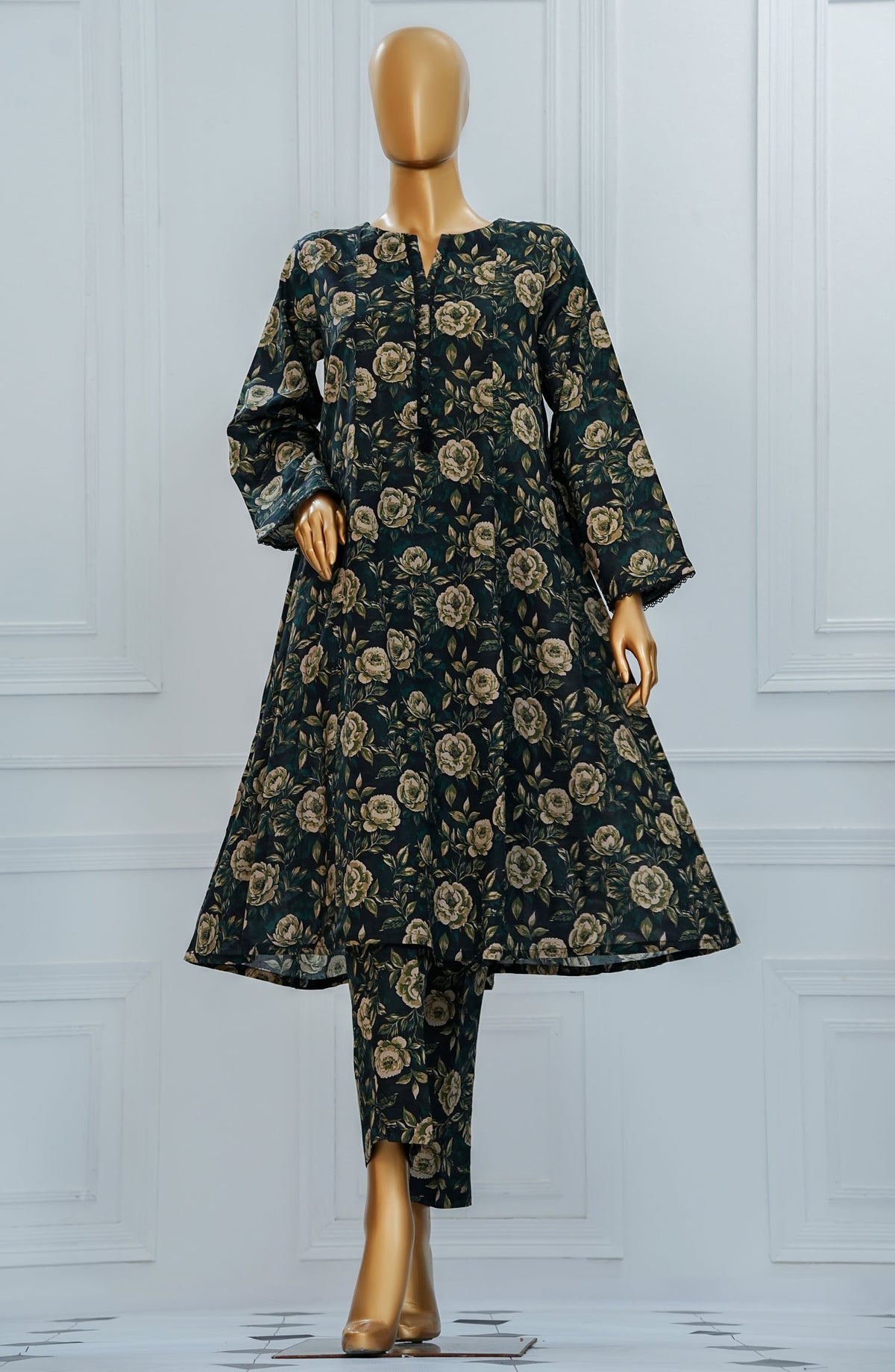 Amna Khadija Printed Lawn Stitched 2 Piece Suit - FFPC-07 - AM25FFPC - Green - Summer Collection