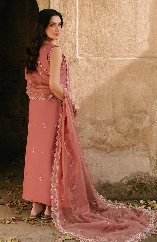 Sarang by Fiona Embroidered Lawn Unstitched 3 Piece Suit - Dilara - FIO25SL - Pink - Summer Collection
