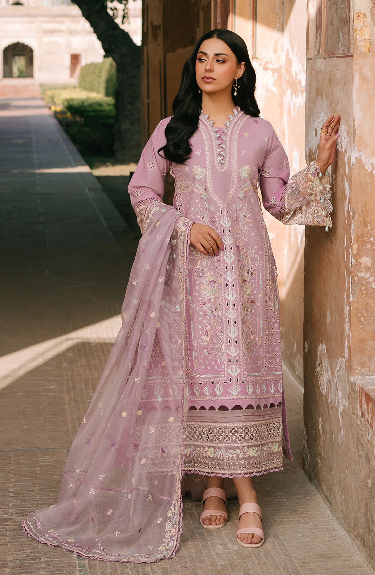 Sarang by Fiona Embroidered Lawn Unstitched 3 Piece Suit - Irisa - FIO25SL - Purple - Summer Collection