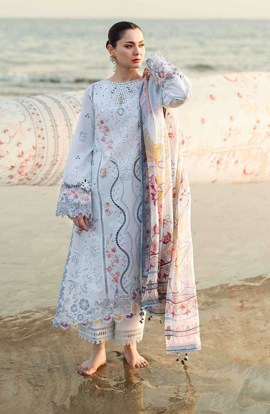 Sahil by Qalamkar Chikankari Lawn Unstitched 3 Piece - FK 02 Isabella - Q25S - Summer Collection