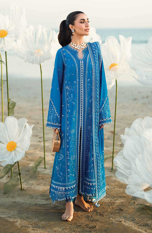 Sahil by Qalamkar Chikankari Lawn Unstitched 3 Piece - FK 03 Victoria - Q25S - Summer Collection