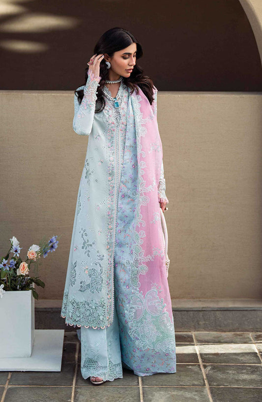 Sahil by Qalamkar Chikankari Lawn Unstitched 3 Piece - FK 04 Chloe - Q25S - Summer Collection