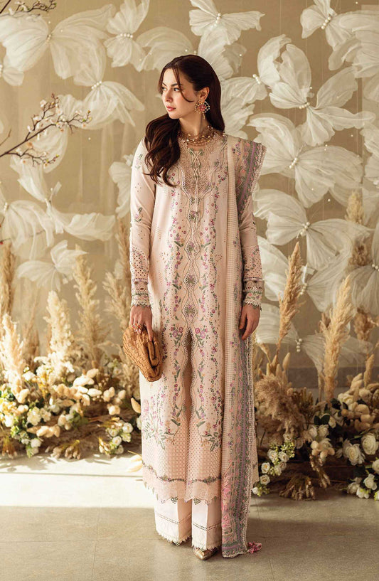 Sahil by Qalamkar Chikankari Lawn Unstitched 3 Piece - FK 12 Lily - Q25S - Summer Collection