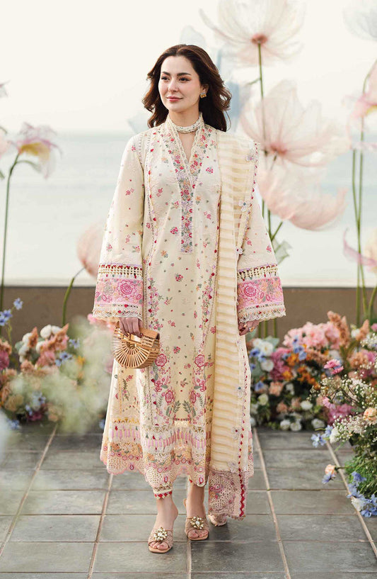 Sahil by Qalamkar Chikankari Lawn Unstitched 3 Piece - FK 14 Scarlett - Q25S - Summer Collection