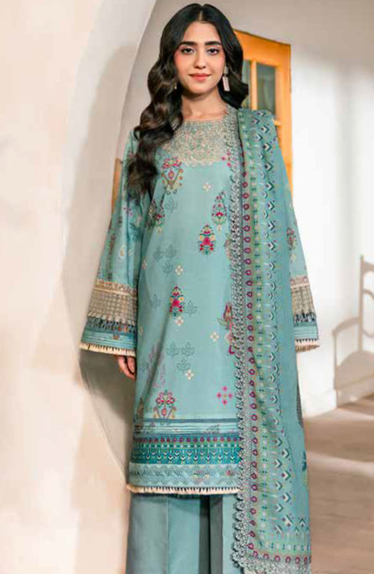 Zync by Florent Embroidered Lawn Unstitched 3 Piece Suit - FL-03 - FL25ZL - Blue - Summer Collection