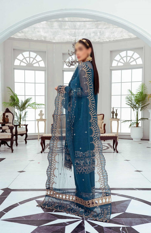 Maryum N Maria Unstitched Embroidered Articles  Formal Dress - Kaif (MFD-0082).