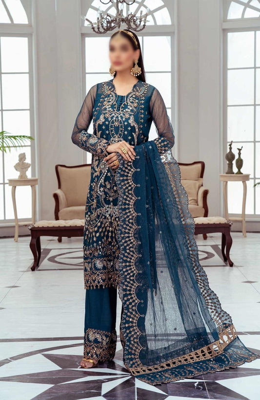 Maryum N Maria Unstitched Embroidered Articles  Formal Dress - Kaif (MFD-0082).
