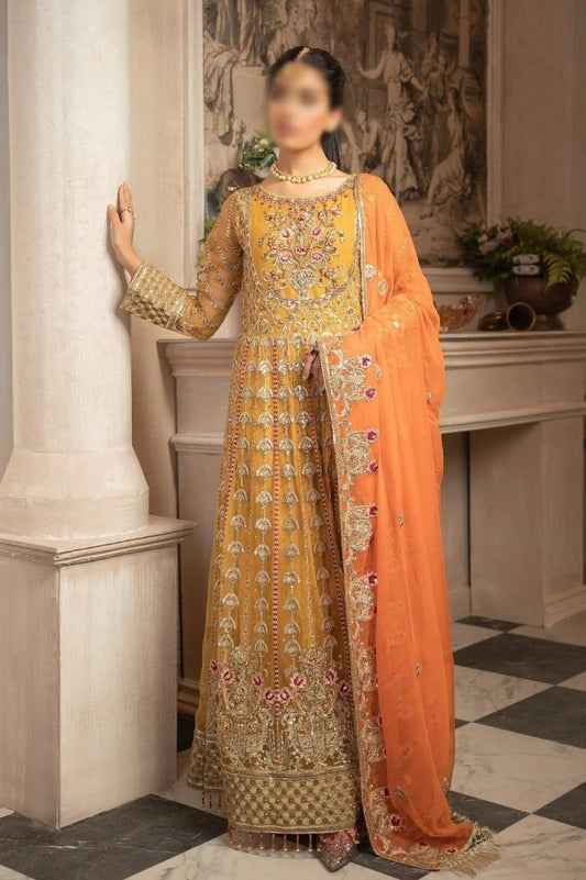 Maryum N Maria Unstitched Embroidered Articles Formal Maxi - Kesari (MY-01)