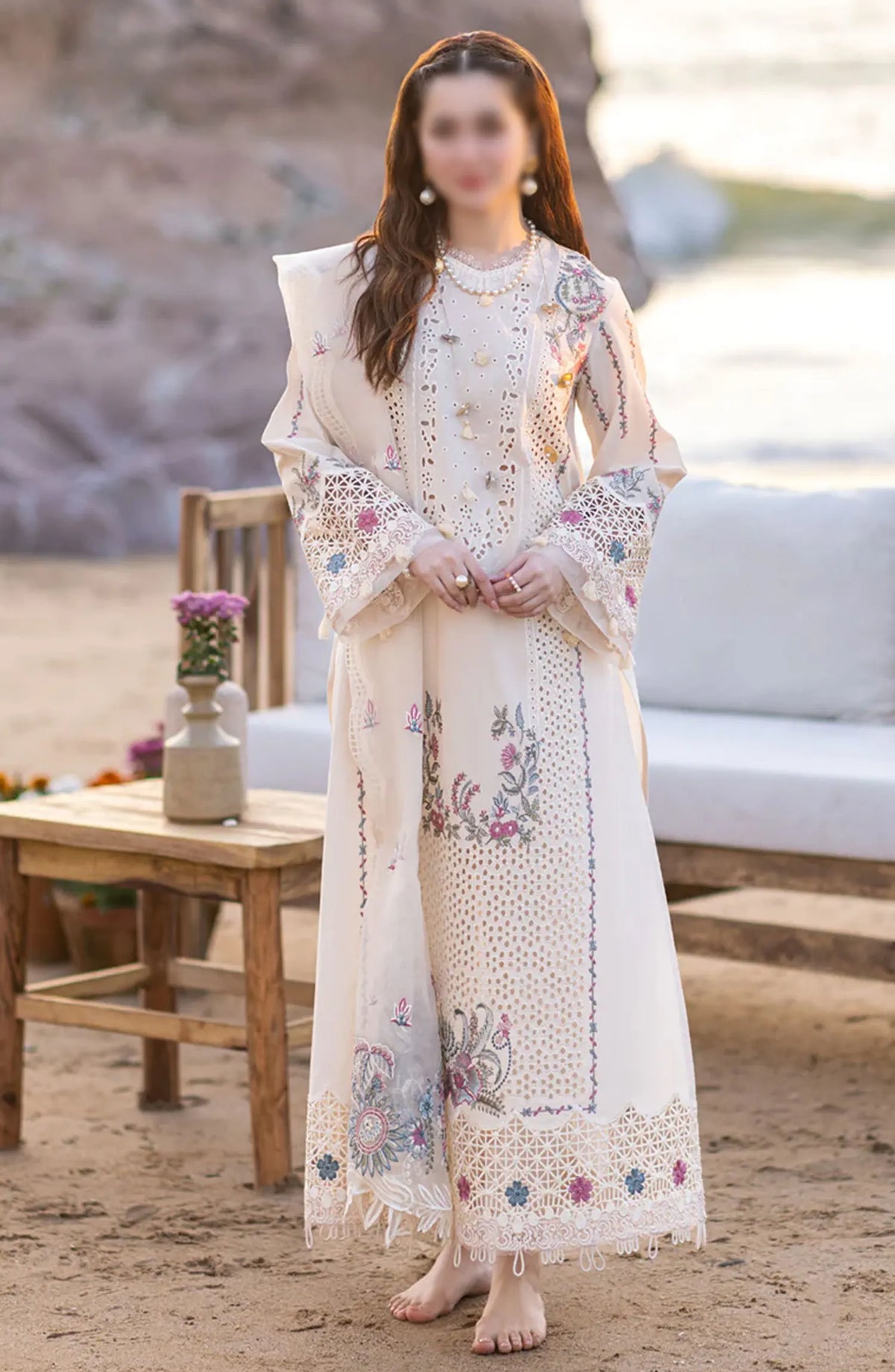Qalamkar SAHIL KINARE Luxury Lawn Collection 2024 - FP-09 SELIN