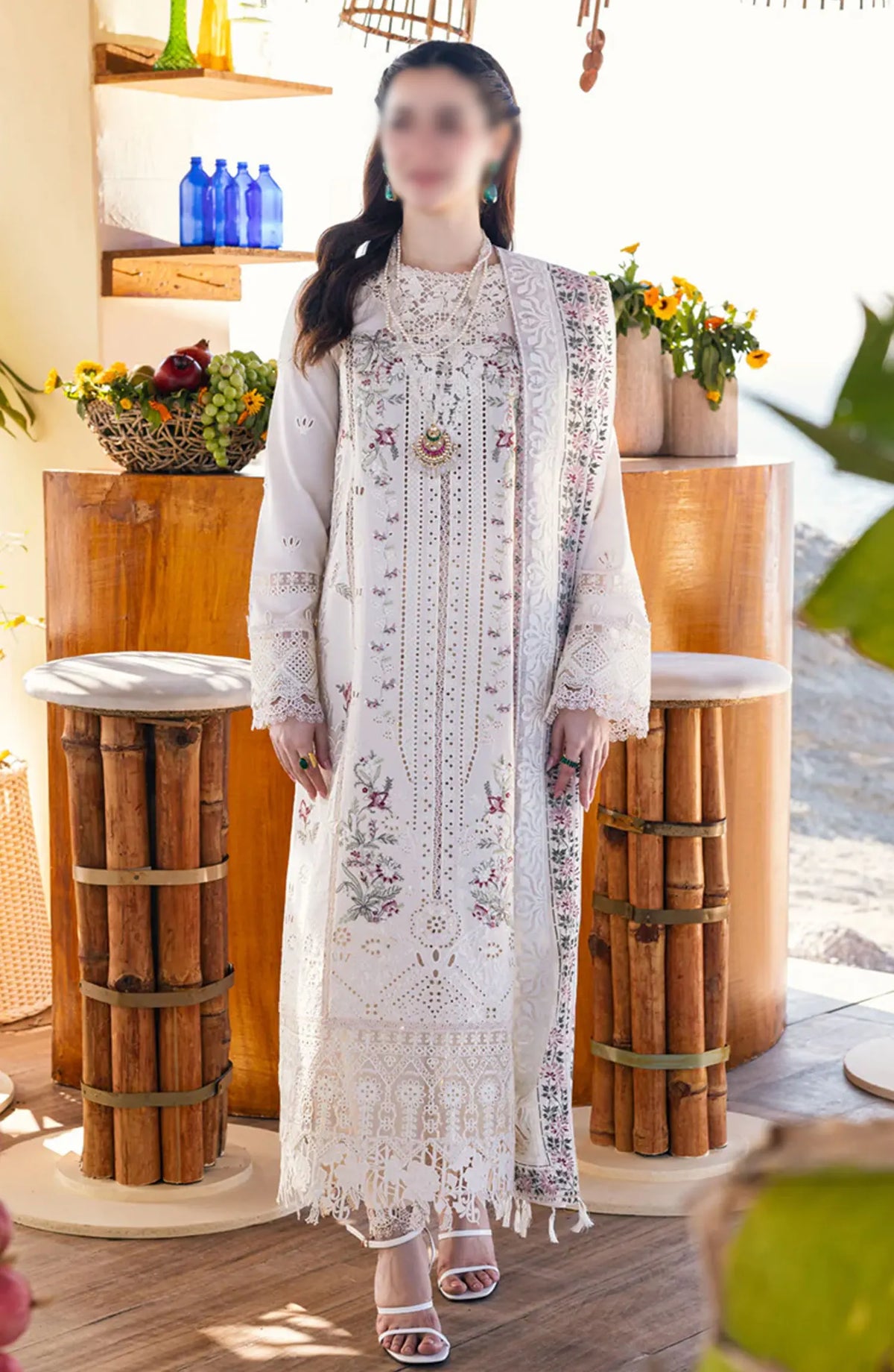 Qalamkar SAHIL KINARE Luxury Lawn Collection 2024 - FP-12 MARWA