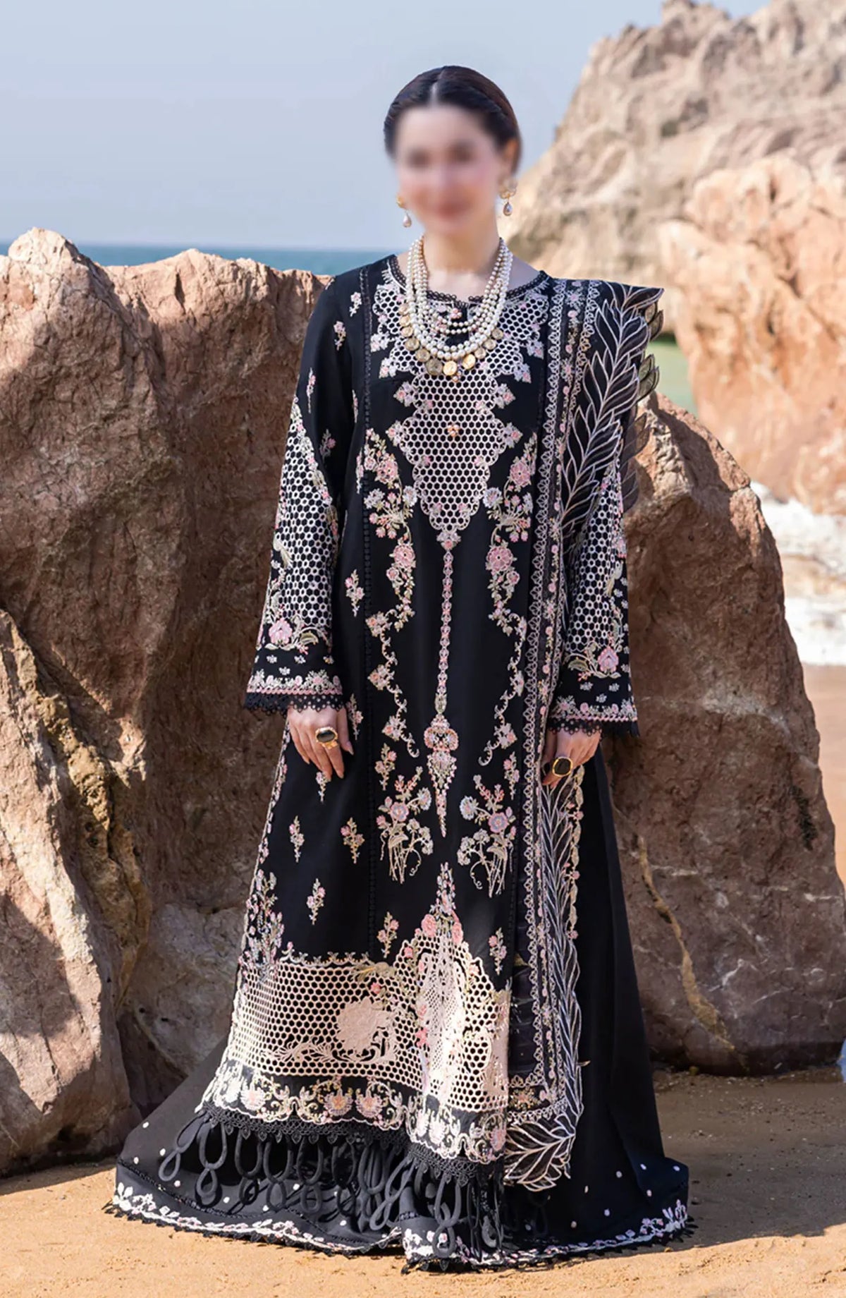Qalamkar SAHIL KINARE Luxury Lawn Collection 2024 - FP-14 RIMA