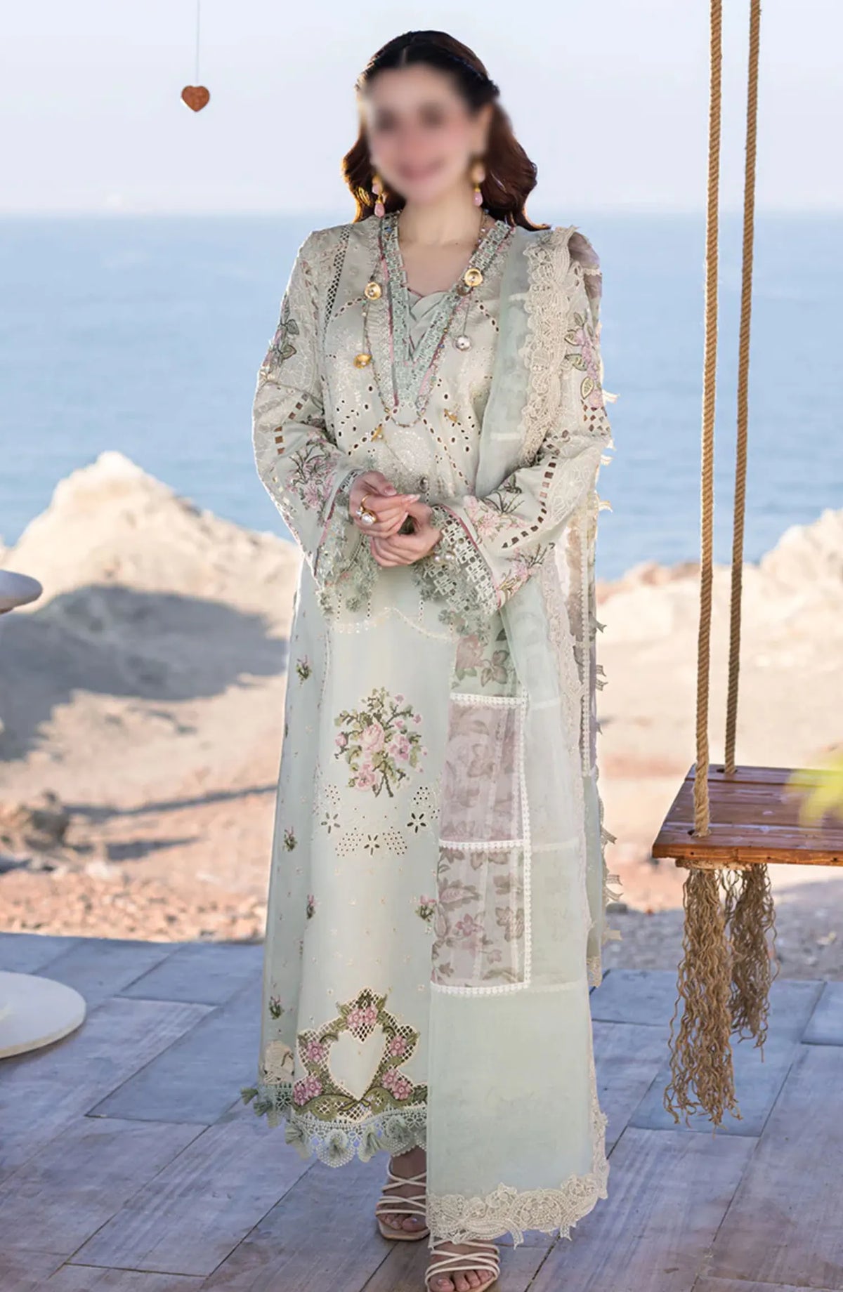 Qalamkar SAHIL KINARE Luxury Lawn Collection 2024 - FP-15 RANIA