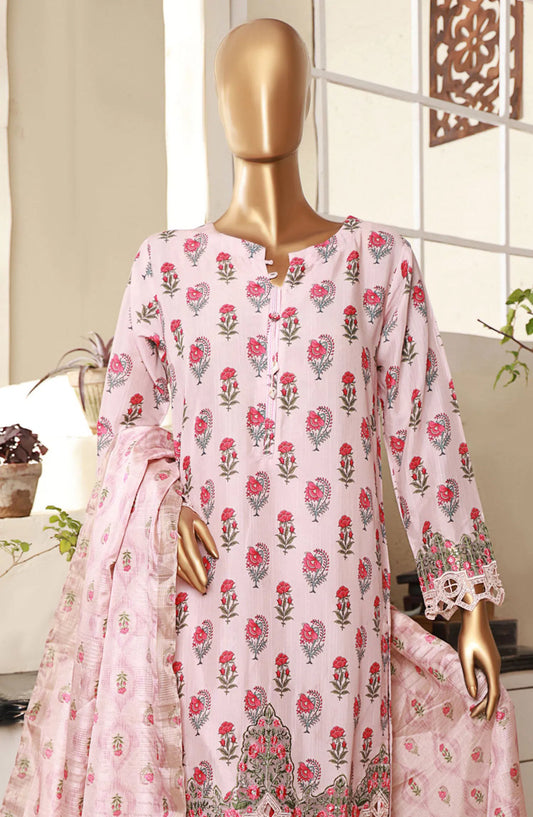 Florence Festive RTW Printed Embroidered Raw Silk Collection 2024 - FRE-02 BABY PINK