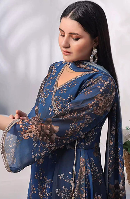Noor Jahan Festive Stitched Collection By Nazmina - FRT-72 Lobelia iris dress