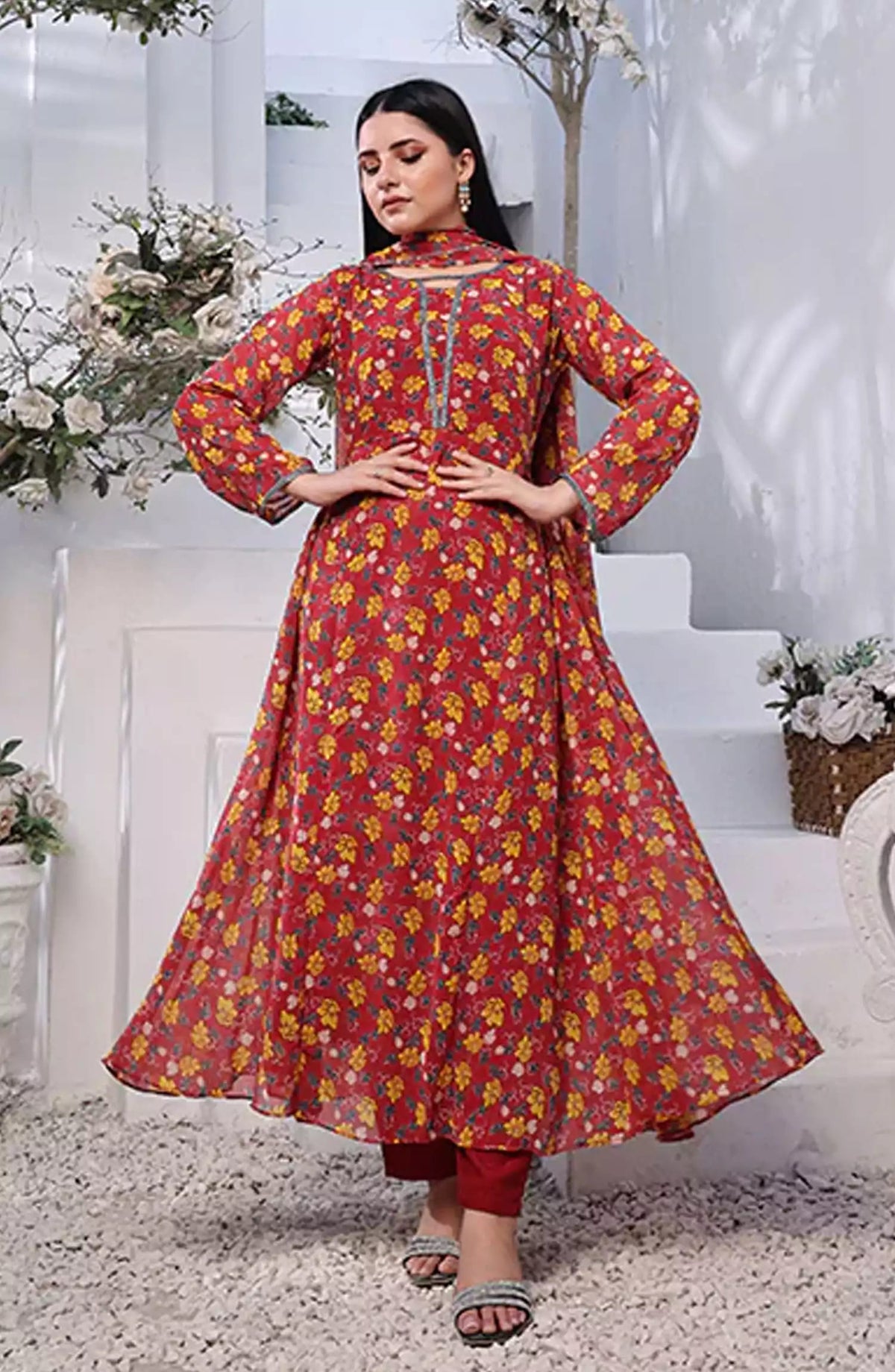 Noor Jahan Festive Stitched Collection By Nazmina - FRT-75 Dandelion floweret