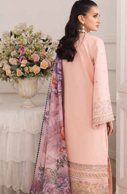 Mira by Freesia Embroidered Lawn Unstitched 3 Piece Suit - FS-50096 Afsoun - MNM25MLL - Pink - Summer Collection