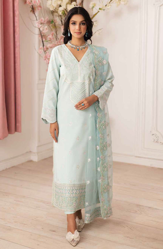Mira by Freesia Embroidered Lawn Unstitched 3 Piece Suit - FS-50110 Robab - MNM25MLL - Blue - Summer Collection
