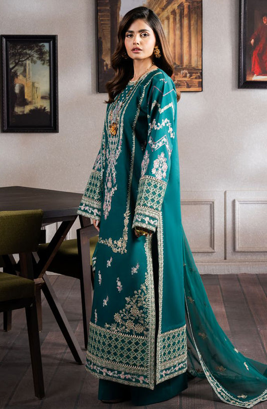 Aqs by Freesia Embroidered Lawn Unstitched 3 Piece Suit - FS-50116 Afnan - MNM25AQS - Green - Summer Collection