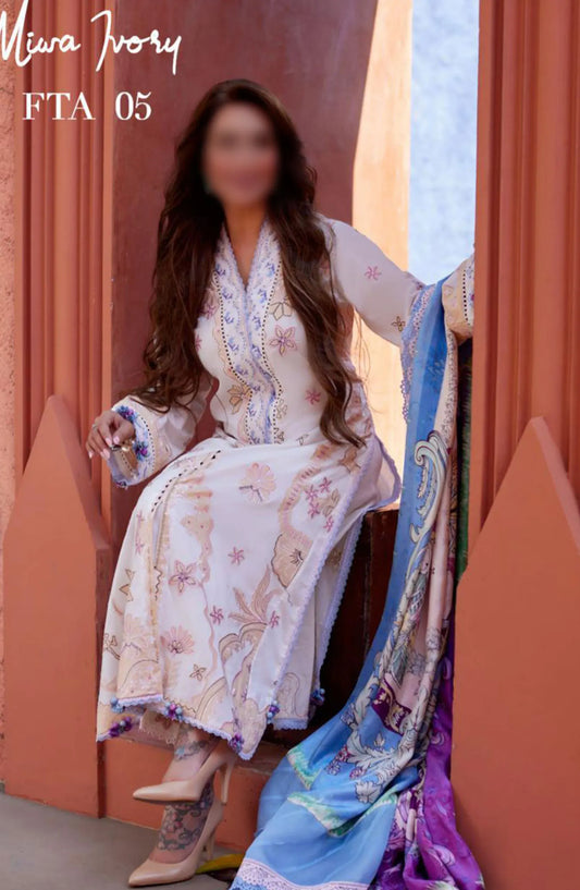 Farah Talib Aziz Suay Luxury Unstitched Collection 2024 - FTA 05