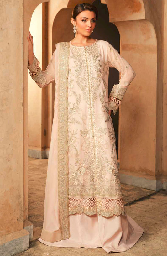 Emira by Maryam N Maria Embroidered Chiffon Unstitched 3 Piece - FW-40035-FARANGIS - MNM25E - Light Pink - Formal Collection