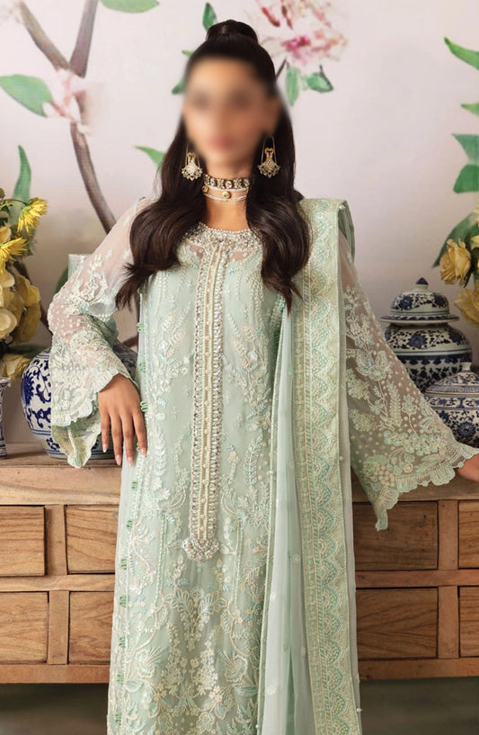 Gulaal - Unstitched Embroidered Chiffon Collection - GL-EC-24V2-02 Jade