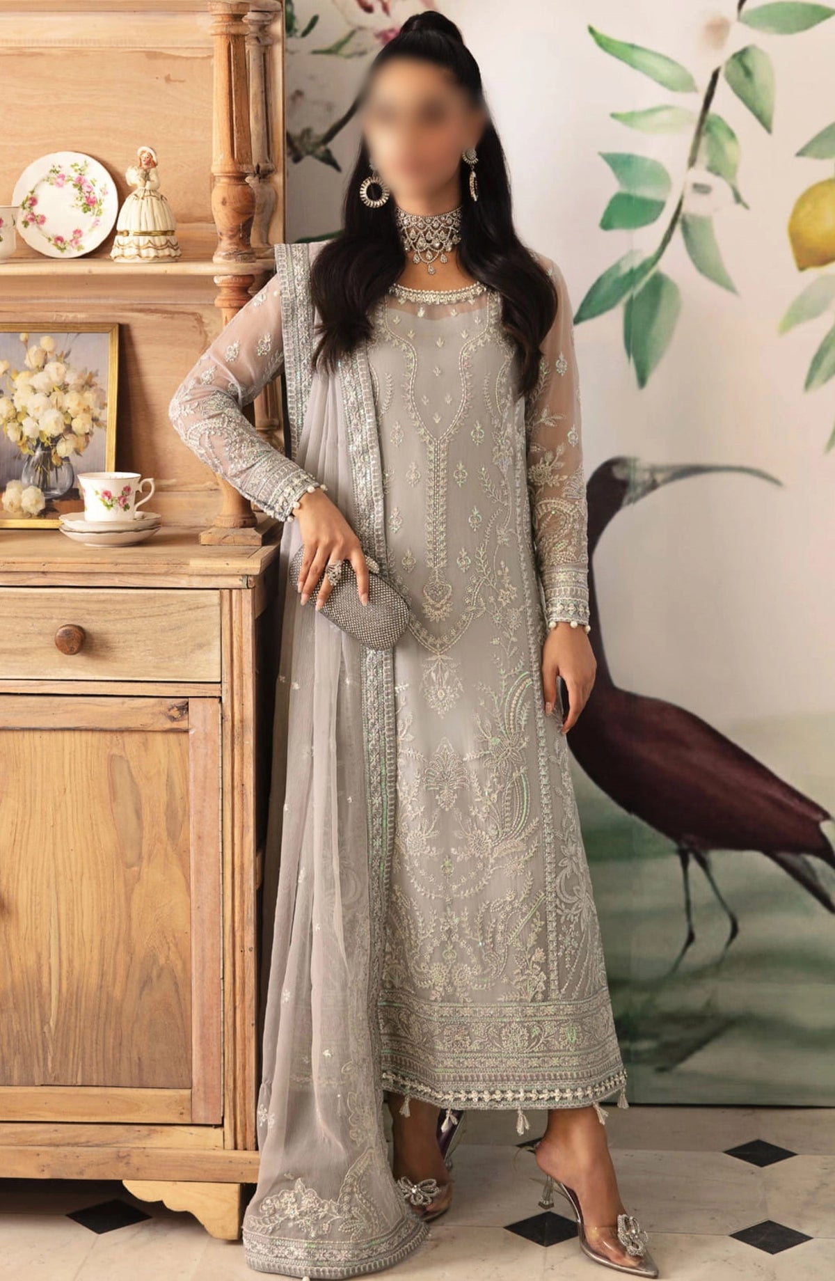 Gulaal - Unstitched Embroidered Chiffon Collection - GL-EC-24V2-08 Aubrey