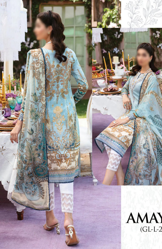 Gulaal Summer Glow Lawn Collection Vol 03 - GL-L-24V3-02 AMAYRAH