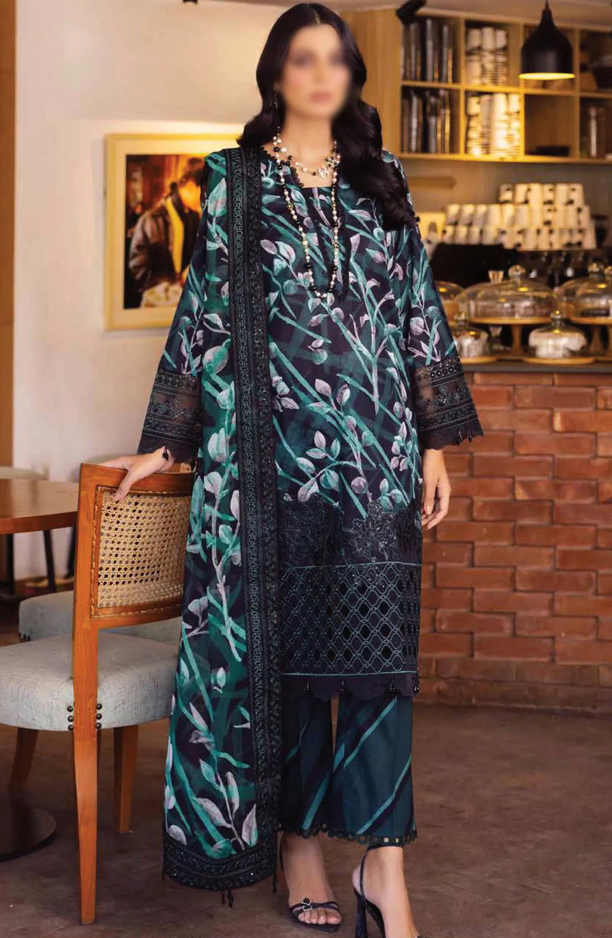 Nureh Girl Glam Unstitched Printed Chikankari Lawn Collection - GL 10
