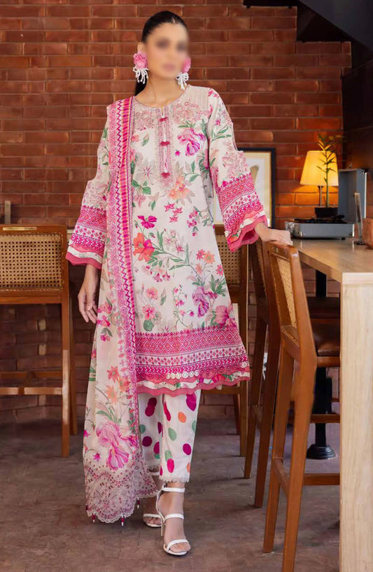 Nureh Girl Glam Unstitched Printed Chikankari Lawn Collection - GL 11