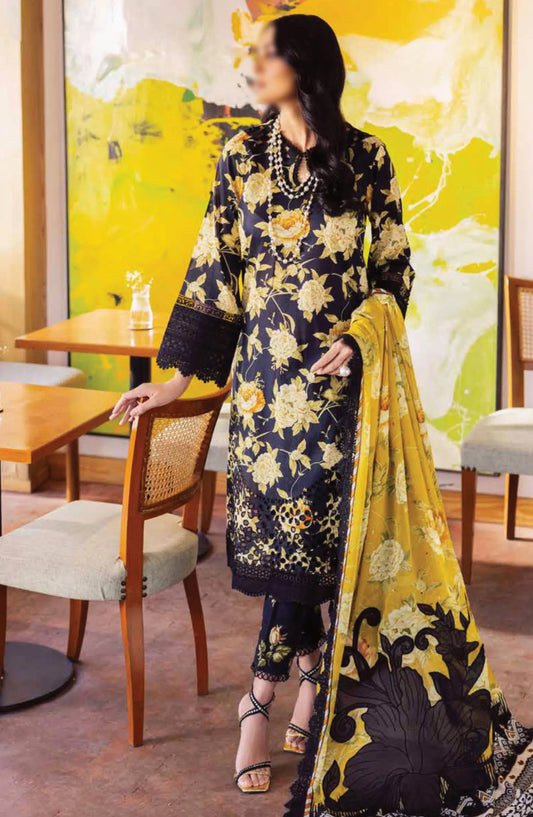 Nureh Girl Glam Unstitched Printed Chikankari Lawn Collection - GL 12