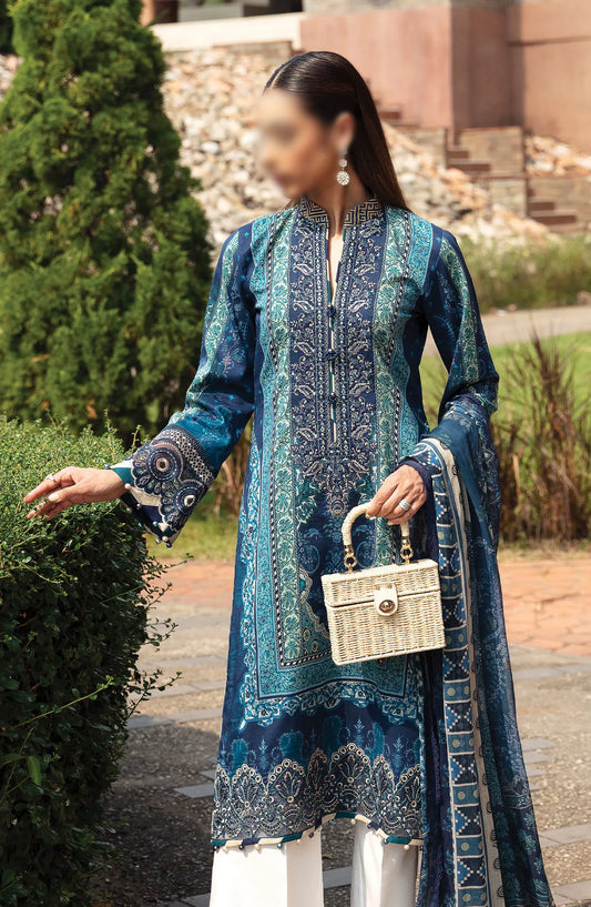 Springtime Ballet Gulaal Lawn  2024 - Volume 1 - GL 24 V1 08 AZUR