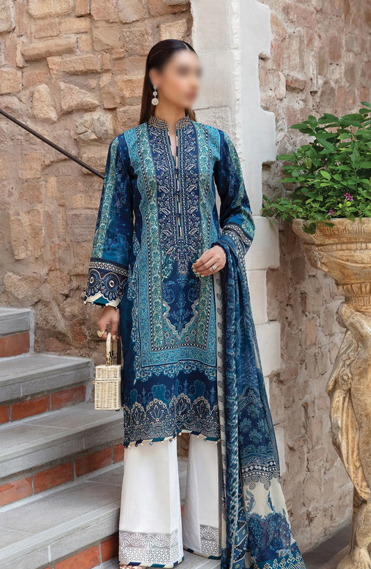 Springtime Ballet Gulaal Lawn  2024 - Volume 1 - GL 24 V1 08 AZUR