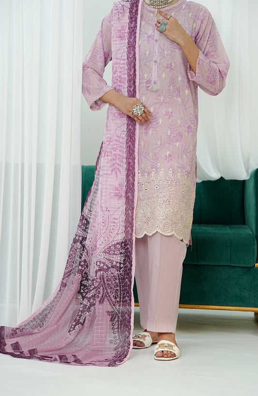 Gulraz by Amna Khadija Embroidered Lawn Stitched 3 Piece - GPE 01 - AK25G - Purple - Summer Collection