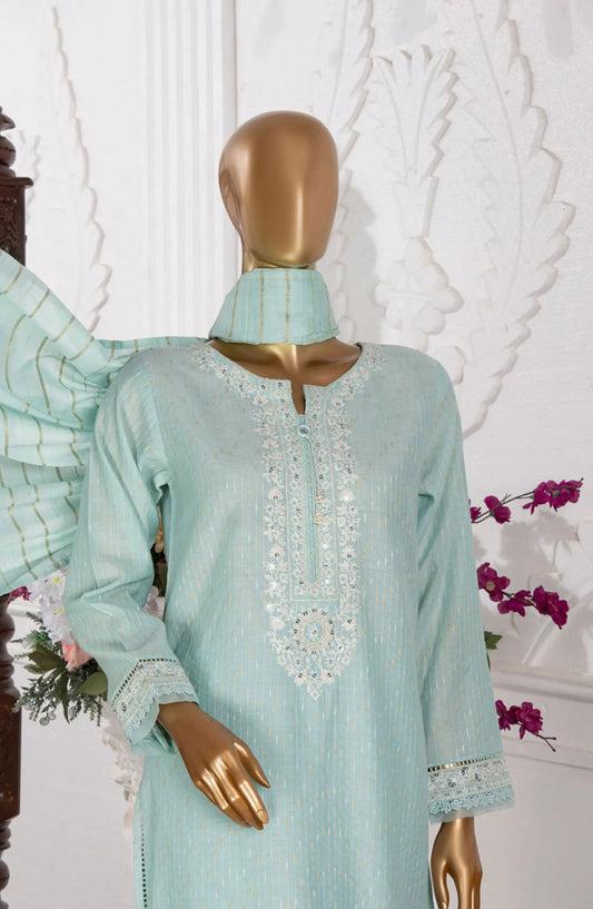 HZ RTW Festive Hues LineKari Embroidered Collection 2024 - GSL 02 SKY BLUE