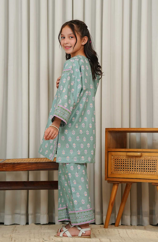 Gurya by Amna Khadija Printed Cotton Stitched 2 Piece - GSS-03 - AM25GS - Light Blue - Summer Collection