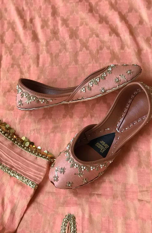 Khussa Darbar Festive Style Khussa Gul Bahar (Baby Pink)