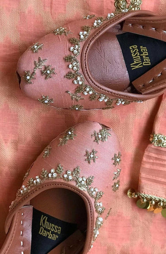 Khussa Darbar Festive Style Khussa Gul Bahar (Baby Pink)