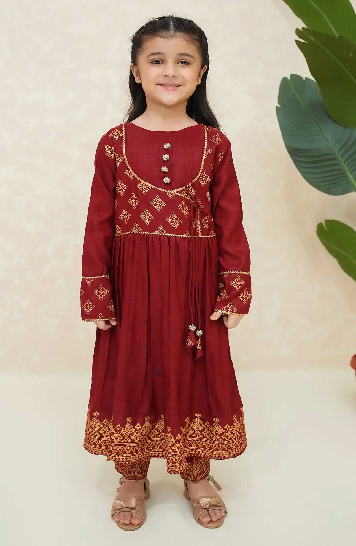 Modest Embroidered Raw Sillk Stitched 2 Piece - Gulnar - MD25F - Festive Collection