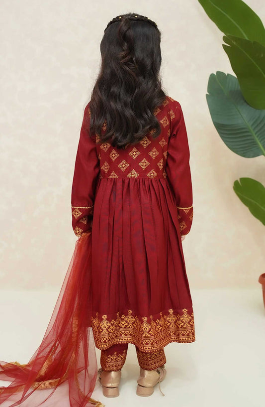 Modest Embroidered Raw Sillk Stitched 2 Piece - Gulnar - MD25F - Festive Collection
