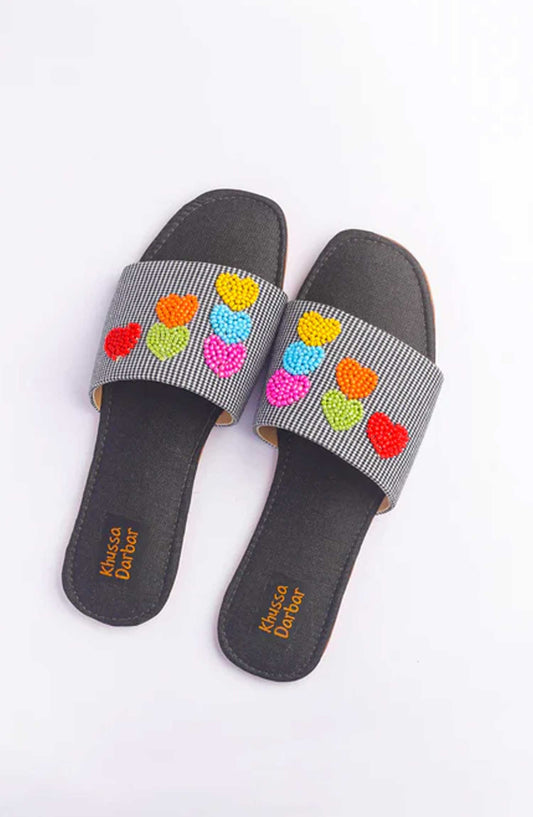 Khussa Darbar Fastive Style Slipper Hearts