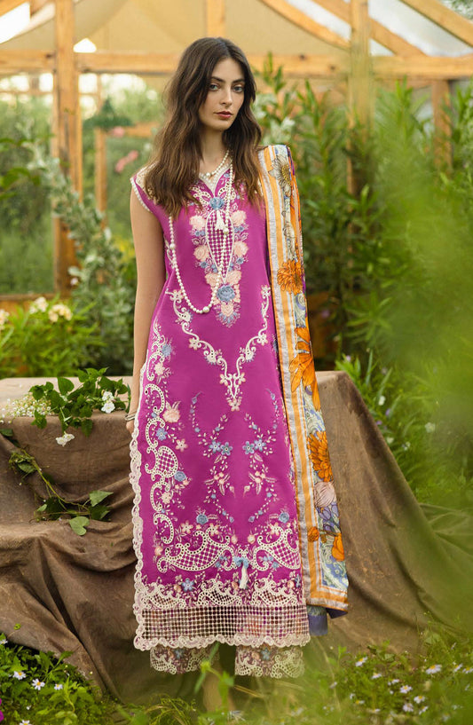 Hemline by Mushq Chikankari Lawn Unstitched 3 Piece Suit - Mystic Rose - MQ25SGH - Purple - summer Collection