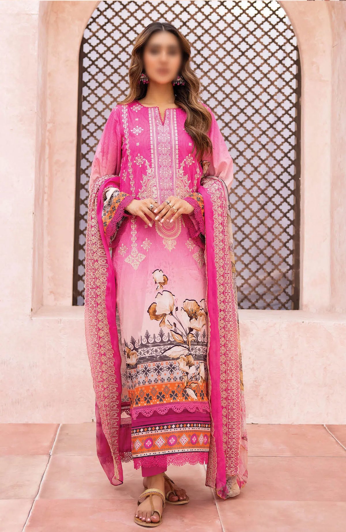 Johra Mehtab Embroidered Printed Lawn Collection 2024 - JH 498
