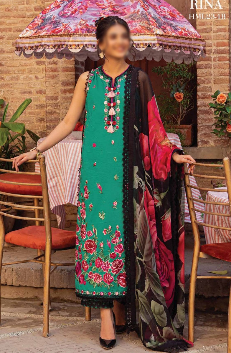 HML 1B RINA MUSHQ TESORO HEMLINE Spring Summer 2023 Unstitched Collection